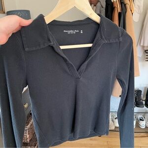 Abercrombie & Fitch Women's Black Long Sleeve Top